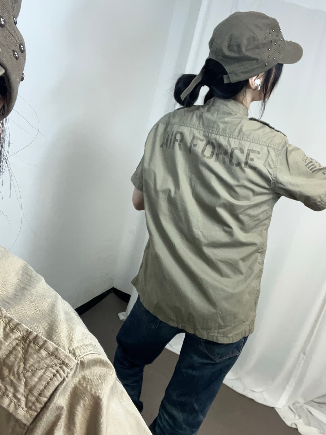 Avirex 베이지 Y2K 셔츠 상품이미지5