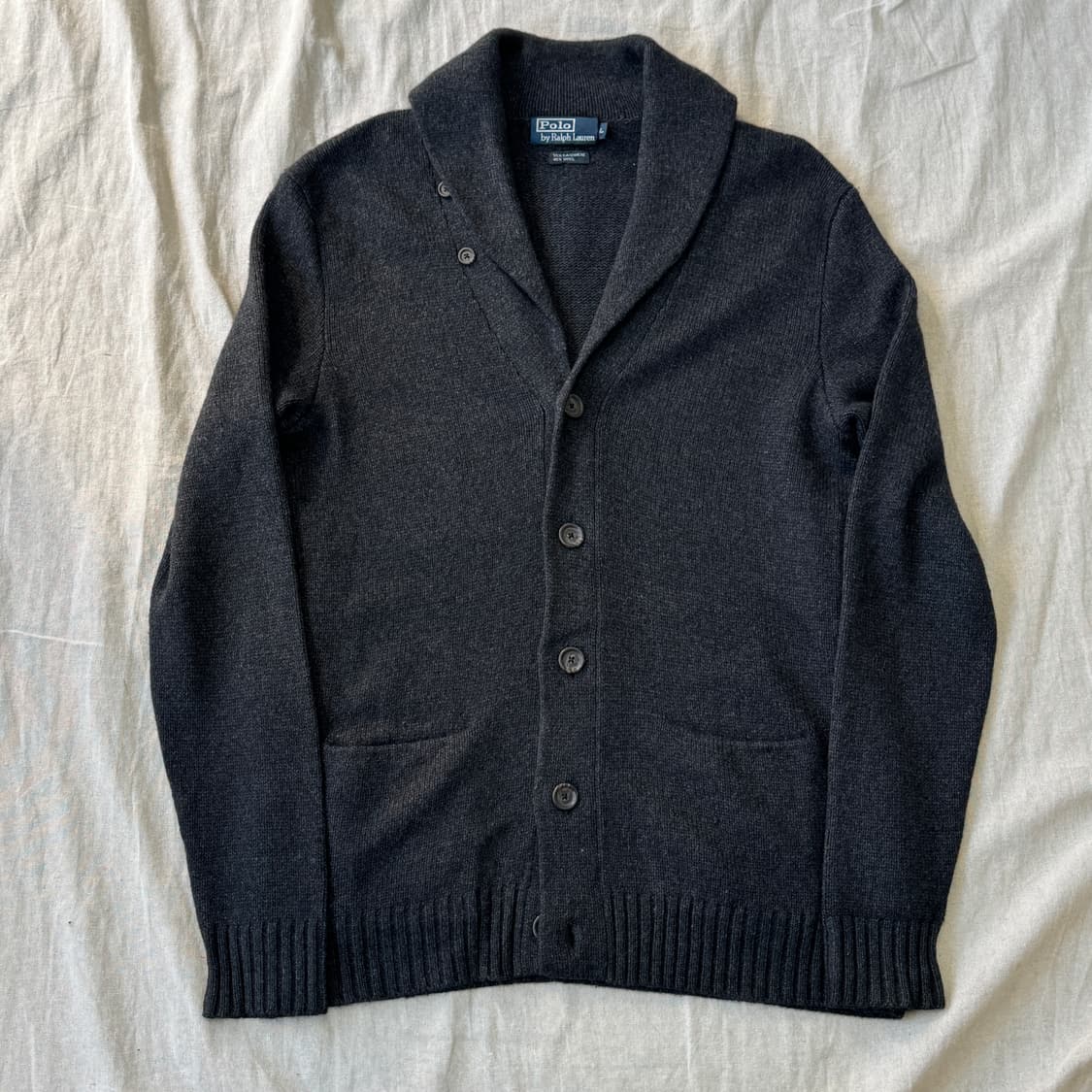 폴로랄프로렌 캐시미어 숄카라 가디건 L 상품이미지1