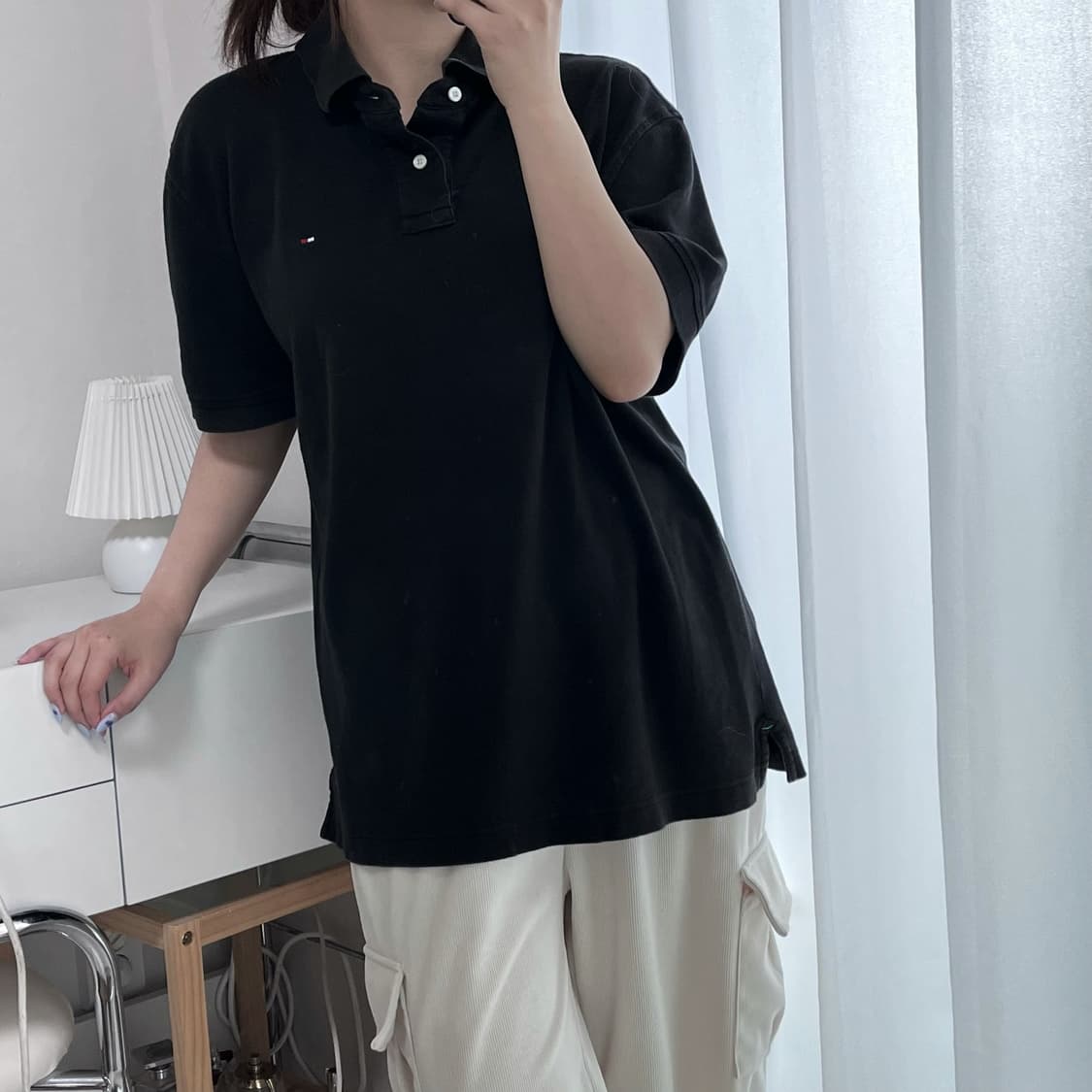 [정품] 타미 블랙 반팔카라티 [ XL ] 상품이미지1