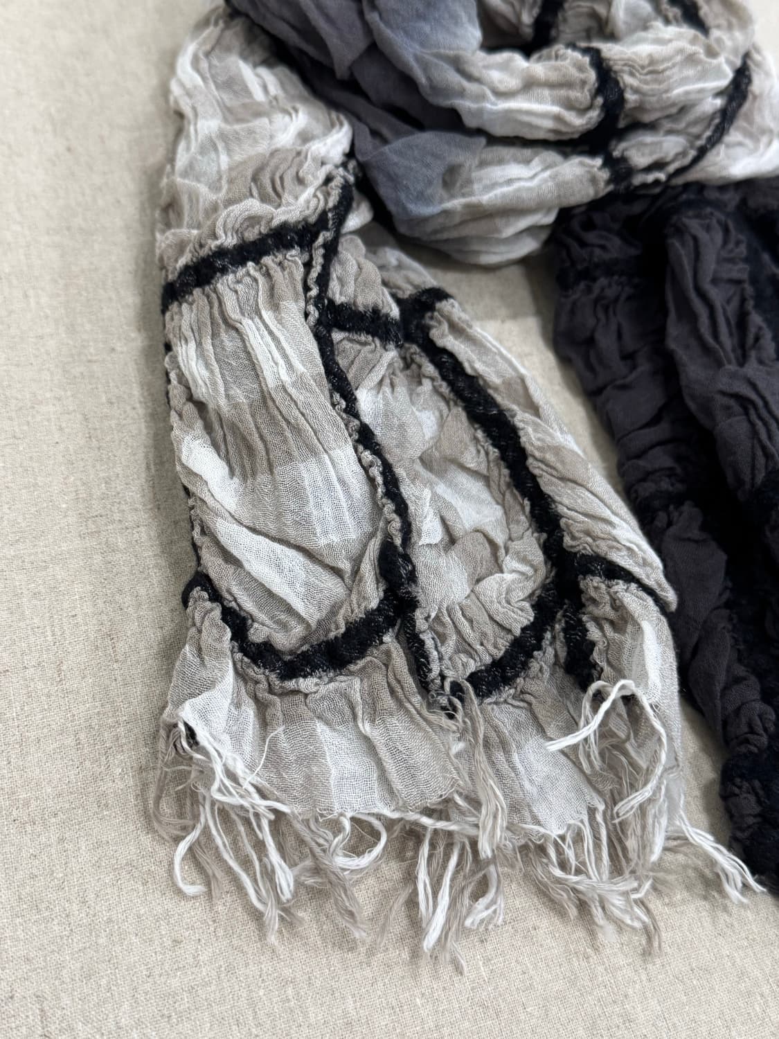 요지야마모토 셔링 네트 머플러 상품이미지4