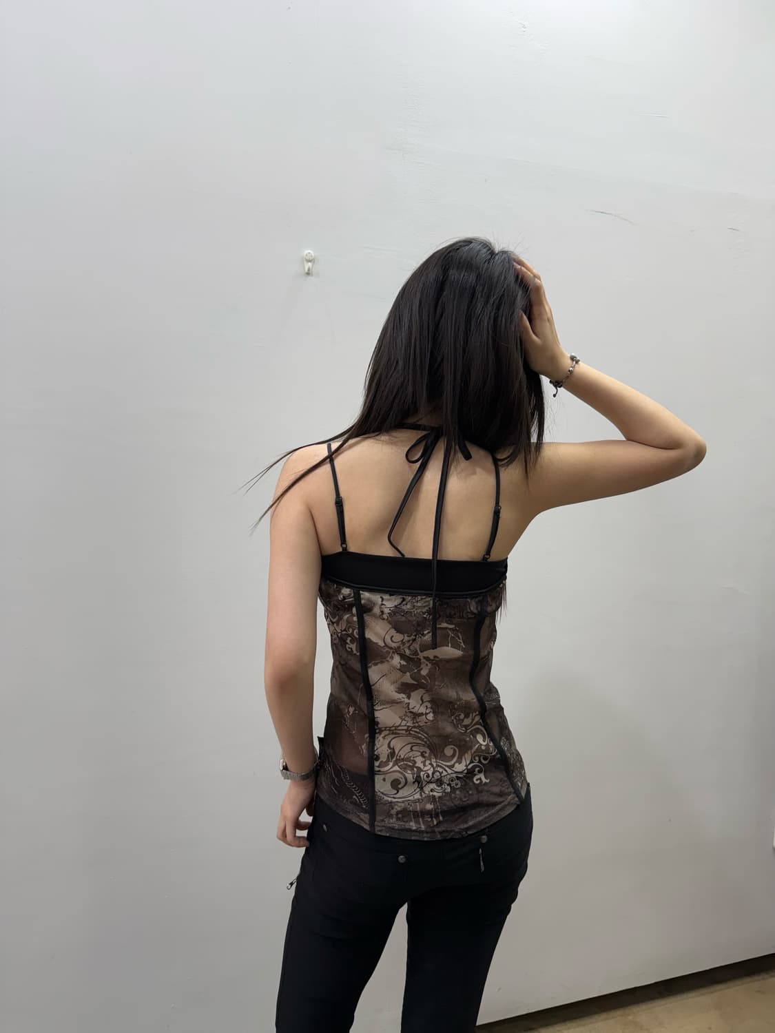 오즈온 홀터넥 매쉬 코르셋 슬리브리스 상품이미지6