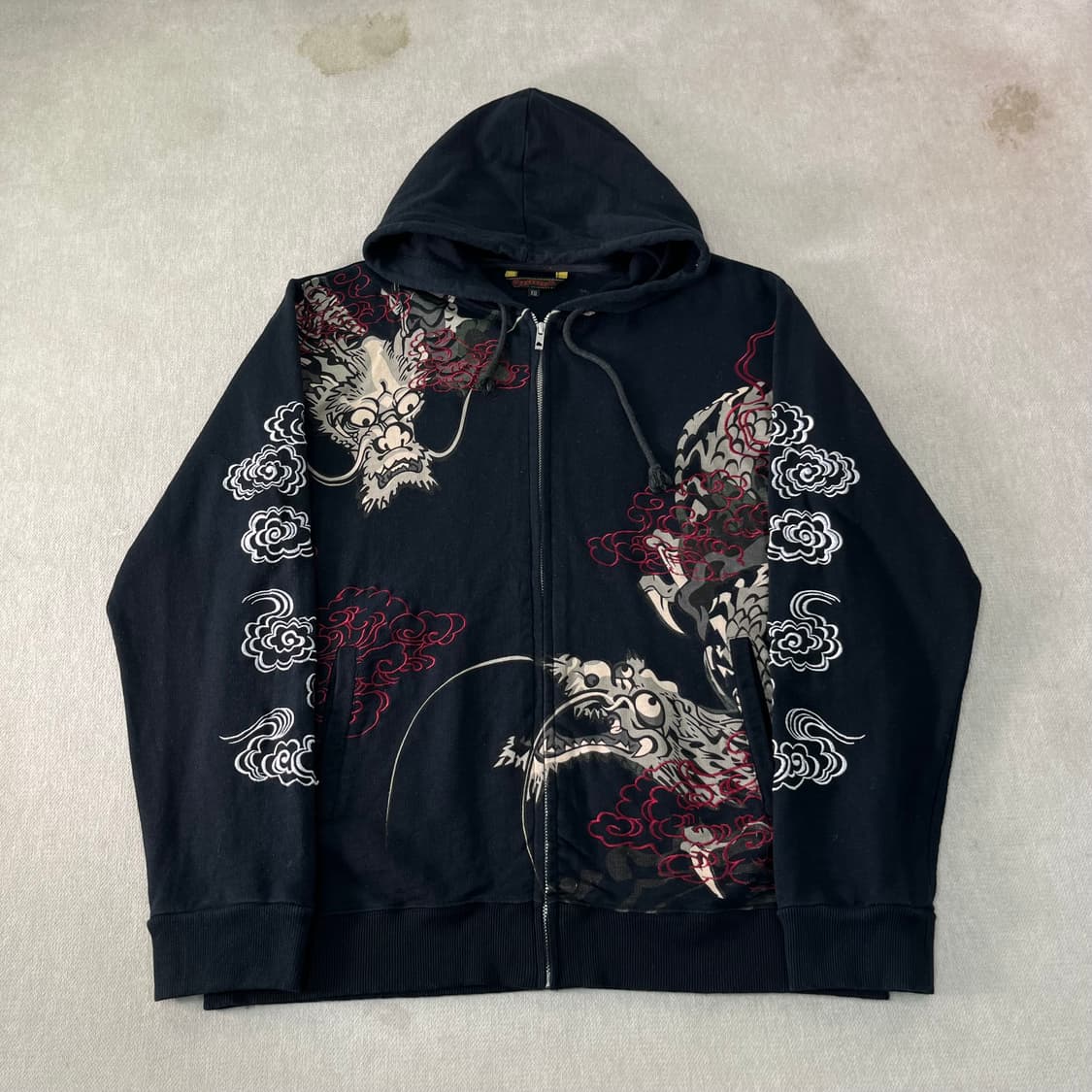 100 재팬 빈티지 오리엔탈 용 자수 후드집업 상품이미지1