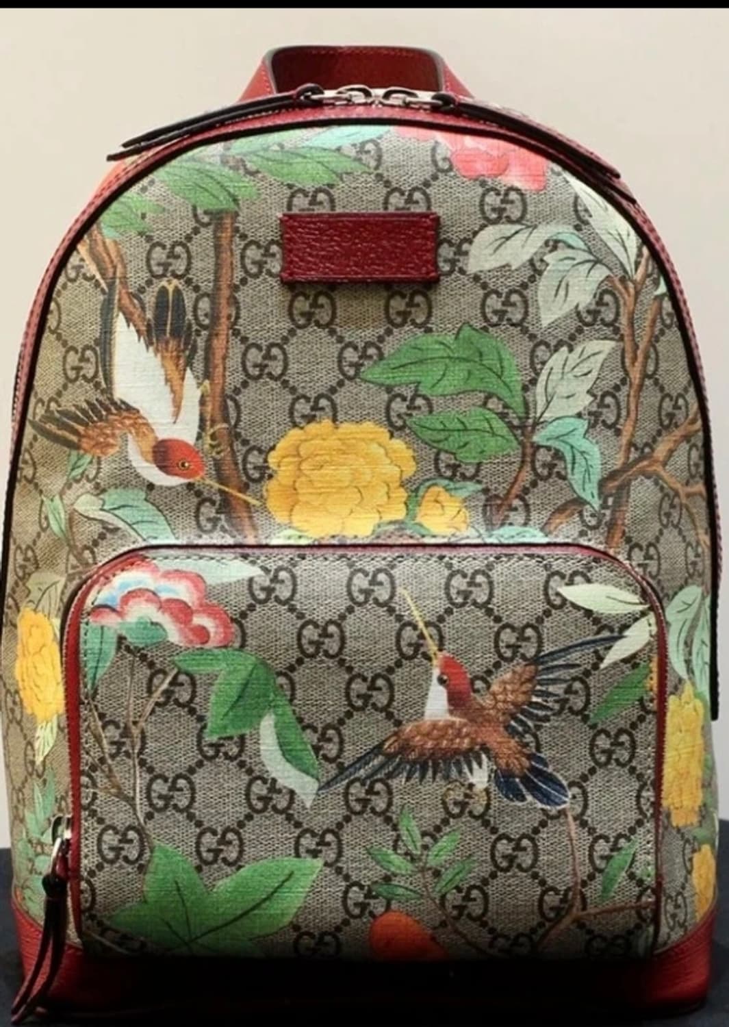 구찌 정품 GG 슈프림 새 프린트 백팩 상품이미지1