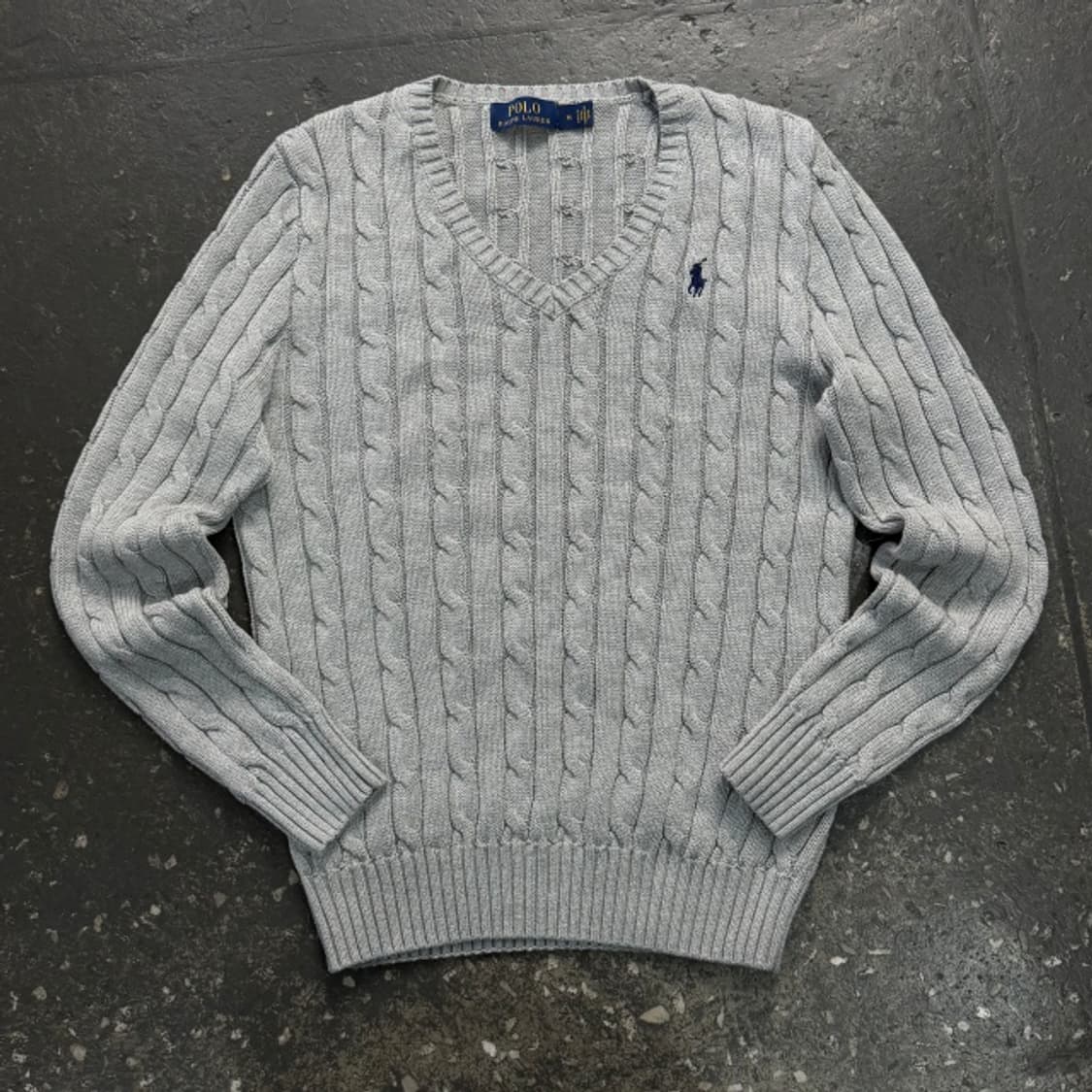 95 폴로 브이넥 꽈배기 니트 상품이미지1