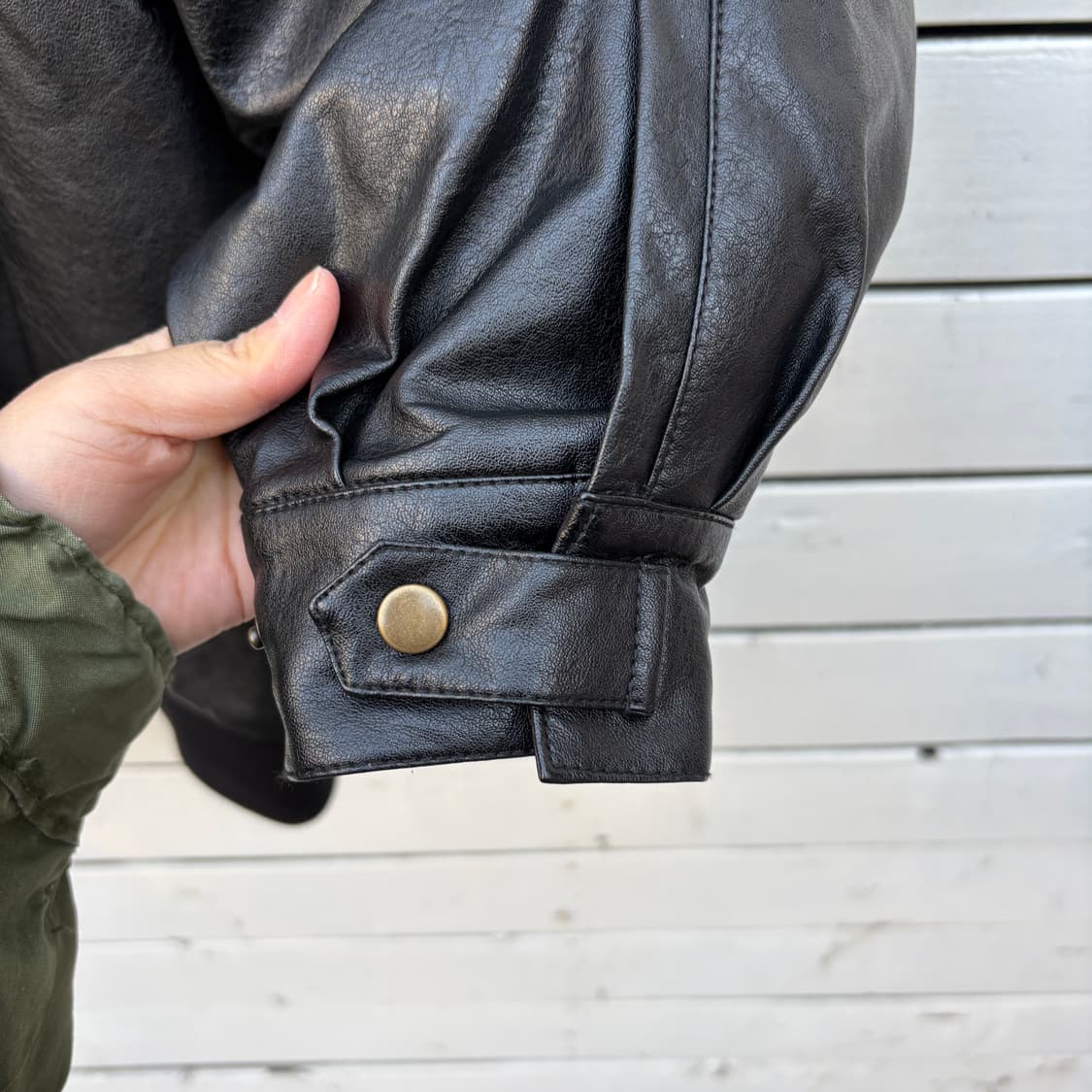 Java 빈티지 자바 페이크레더 봄버 자켓 상품이미지8