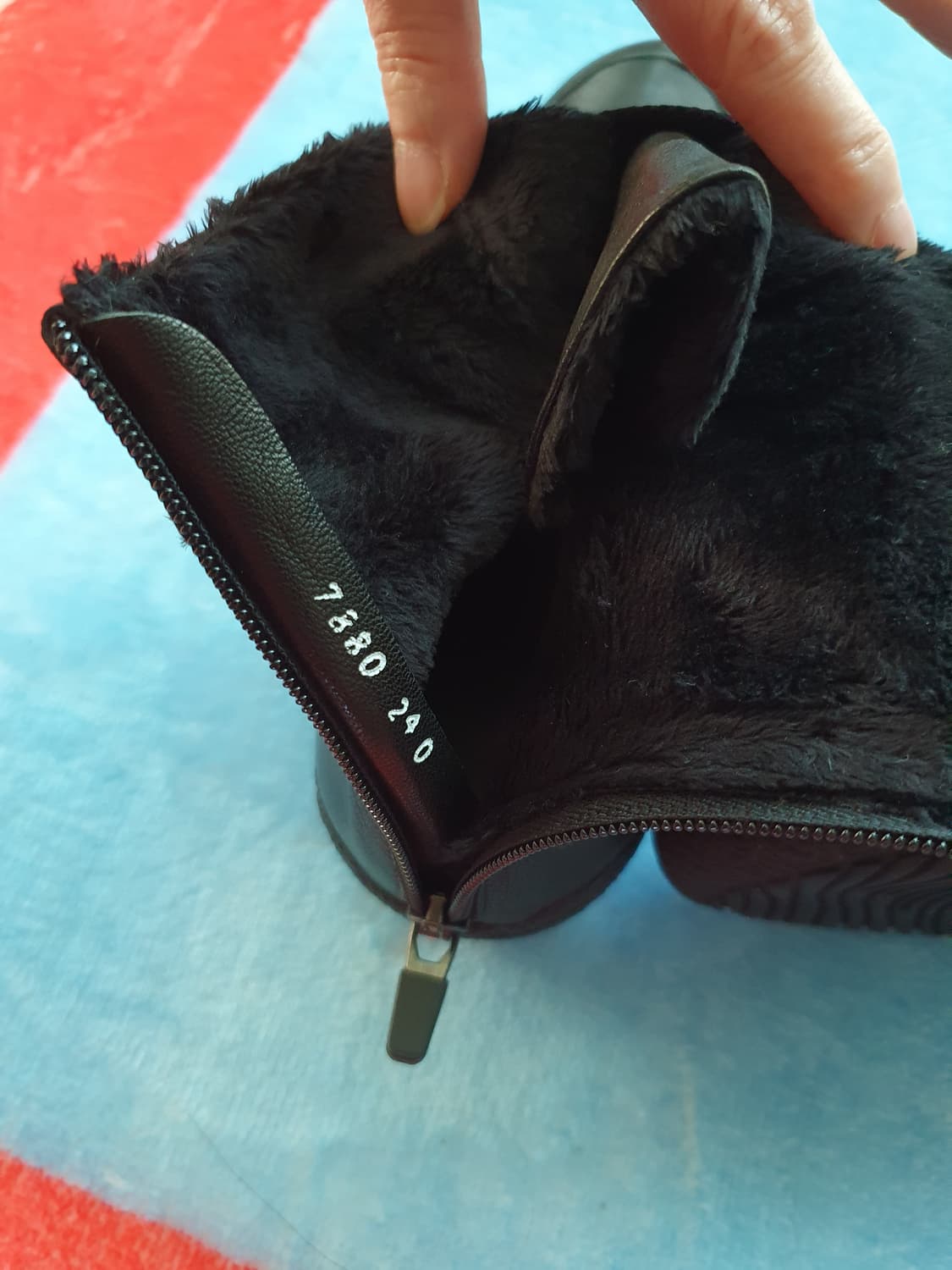 양가죽  퍼 스니커즈 앵글 부츠 240 상품이미지3