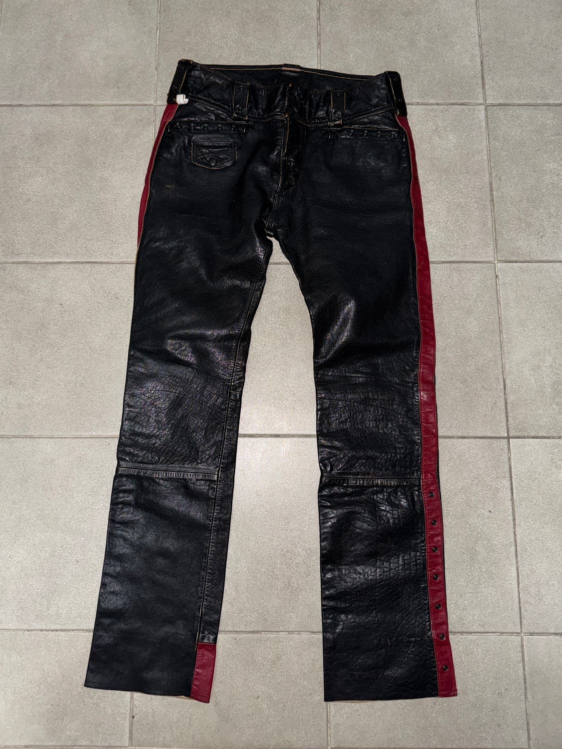 디젤 슬림 레더 팬츠 상품이미지4