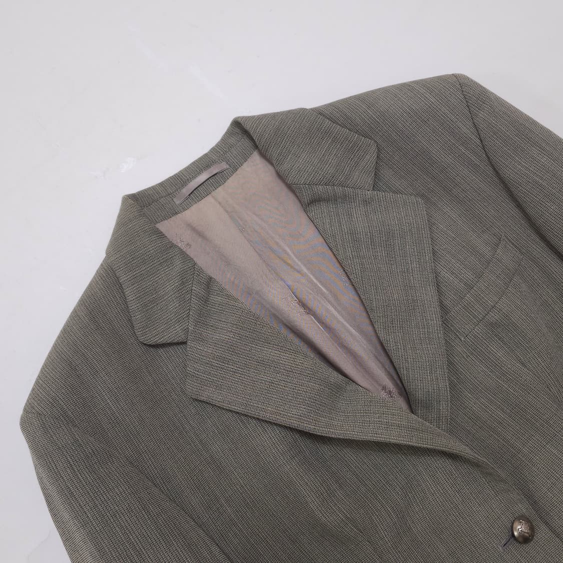 버버리 실버 각인버튼 울 자켓 상품이미지2