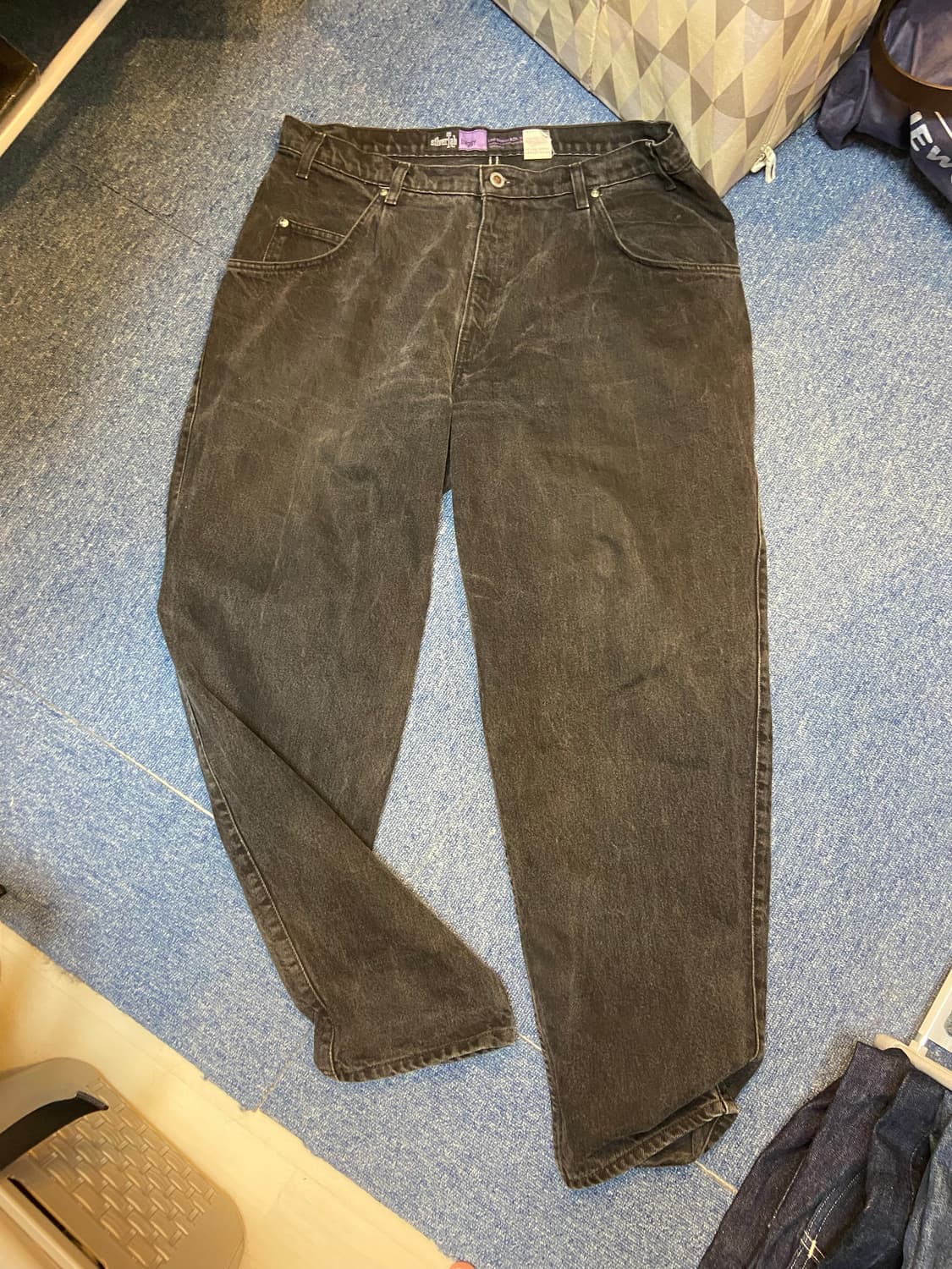 [38x32]90s 리바이스 실버탭 배기 흑청 상품이미지1