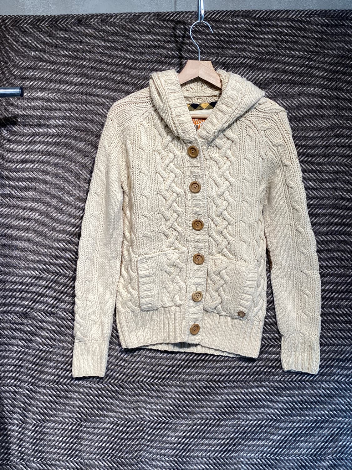 00s셰인진스 케이블 니트집업 상품이미지1