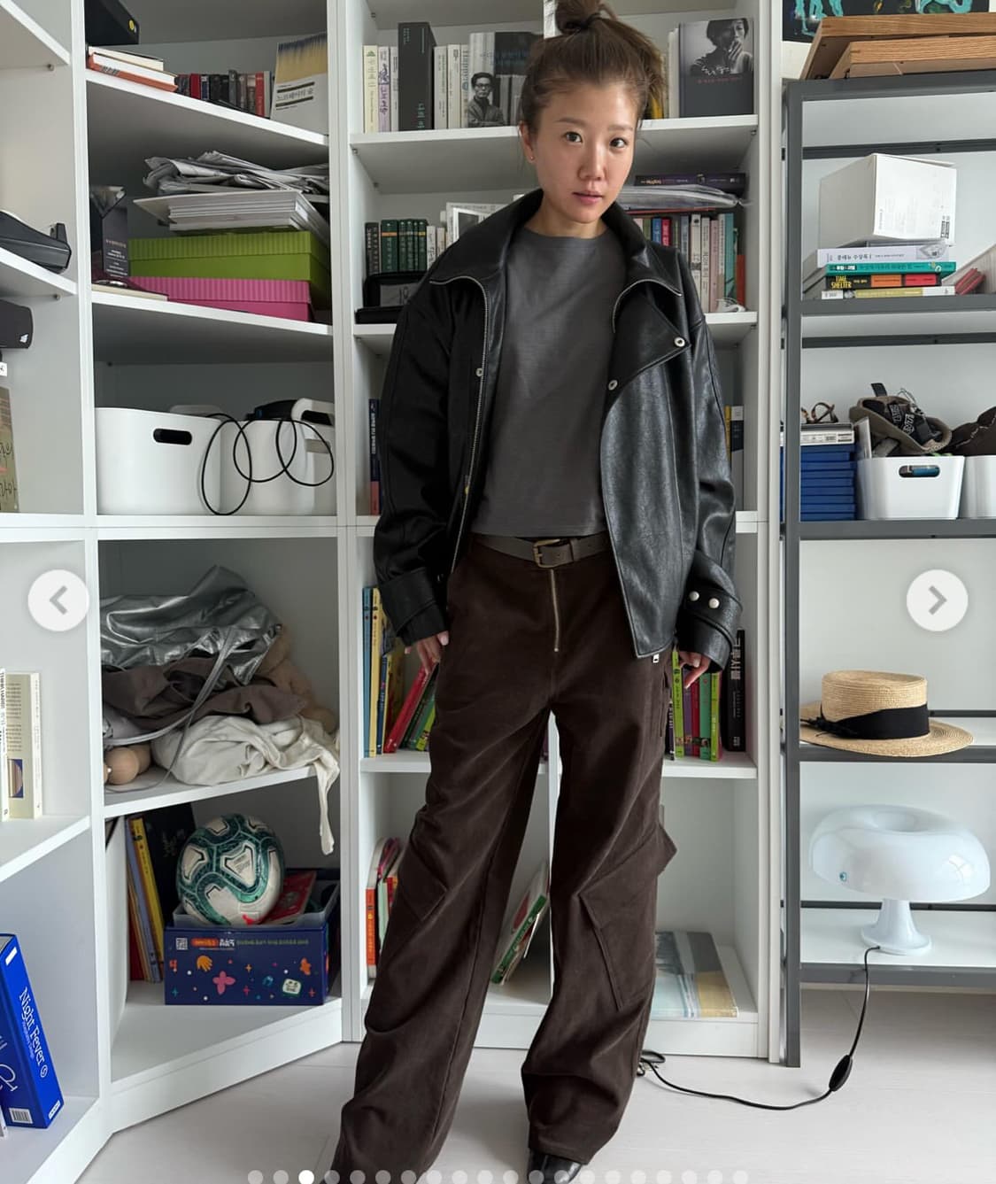 다이닛 25fw  레더 봄버 자켓 블랙 새상품 상품이미지3