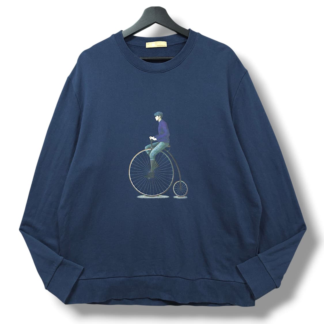 [110] 빈폴 네이비 뉴 바이크 프린트 맨투맨 상품이미지1