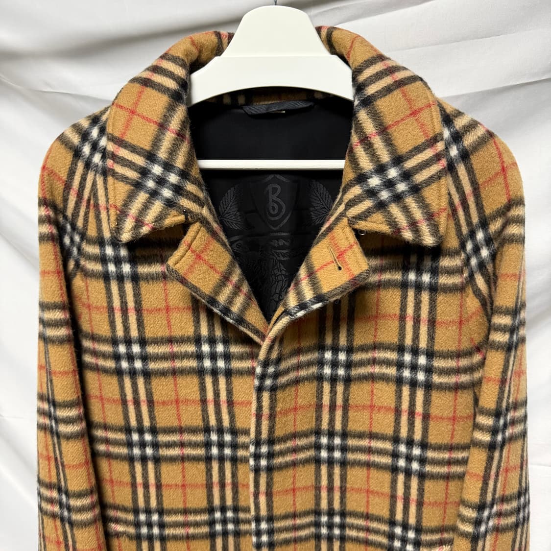[S+급/52] 버버리 캠든 알파카 체크 코트 상품이미지2