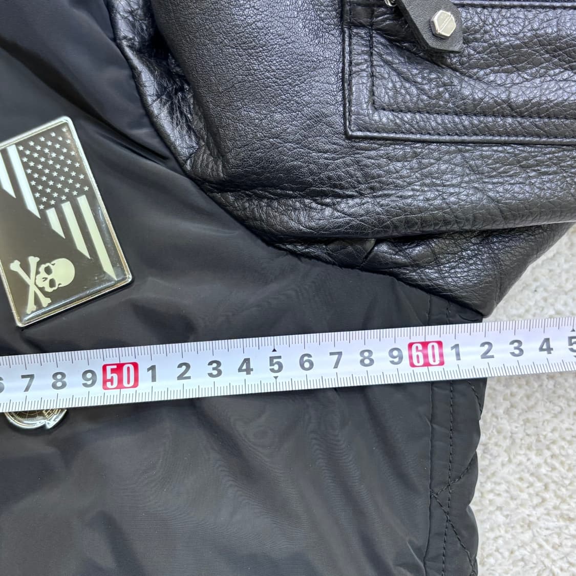 XL 필립플레인 남성 가죽 봄버 재킷 0319E 상품이미지8