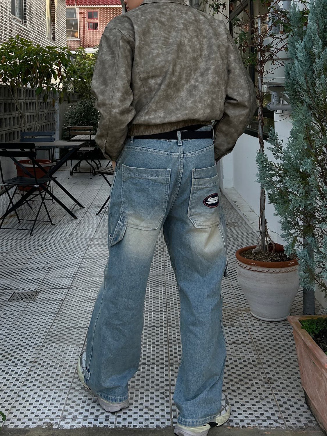 엔지니어 카펜더 데님 패치 팬츠 와이드 청바지 상품이미지1