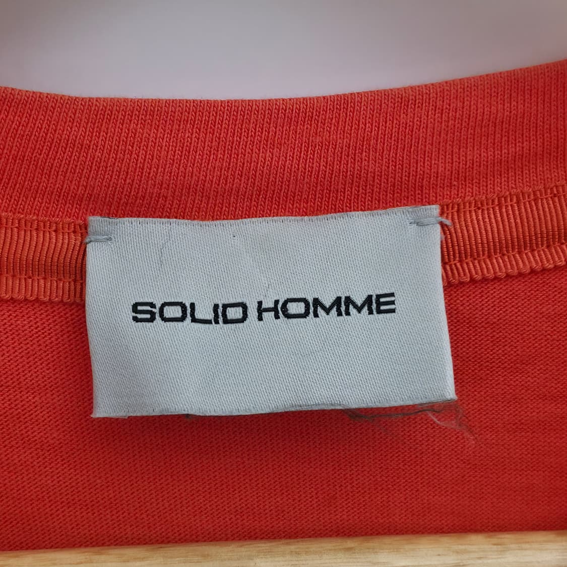 [XL] 솔리드옴므 오렌지 지퍼 반팔티 상품이미지6