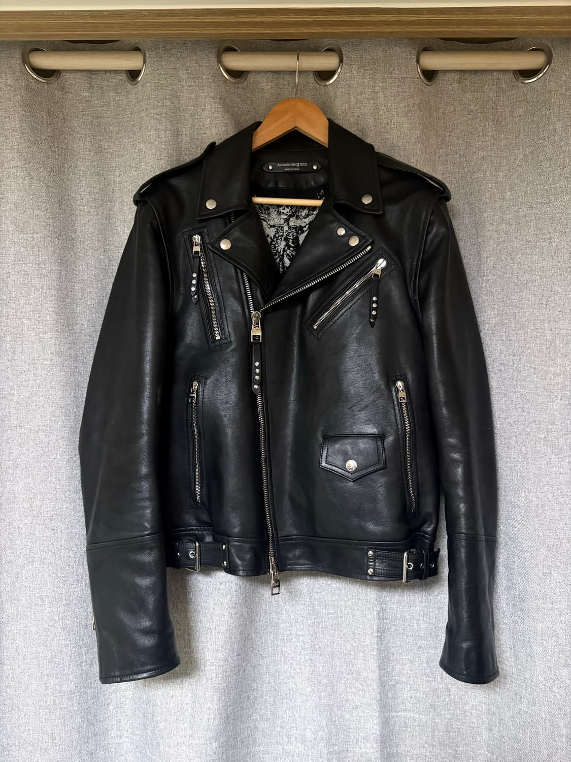 알렉산더 맥퀸 22fw 더블라이더 레더자켓 상품이미지1
