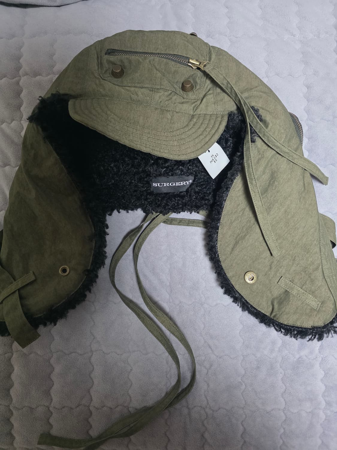 써저리 카고 플라이트 트루퍼 햇 카키 상품이미지2