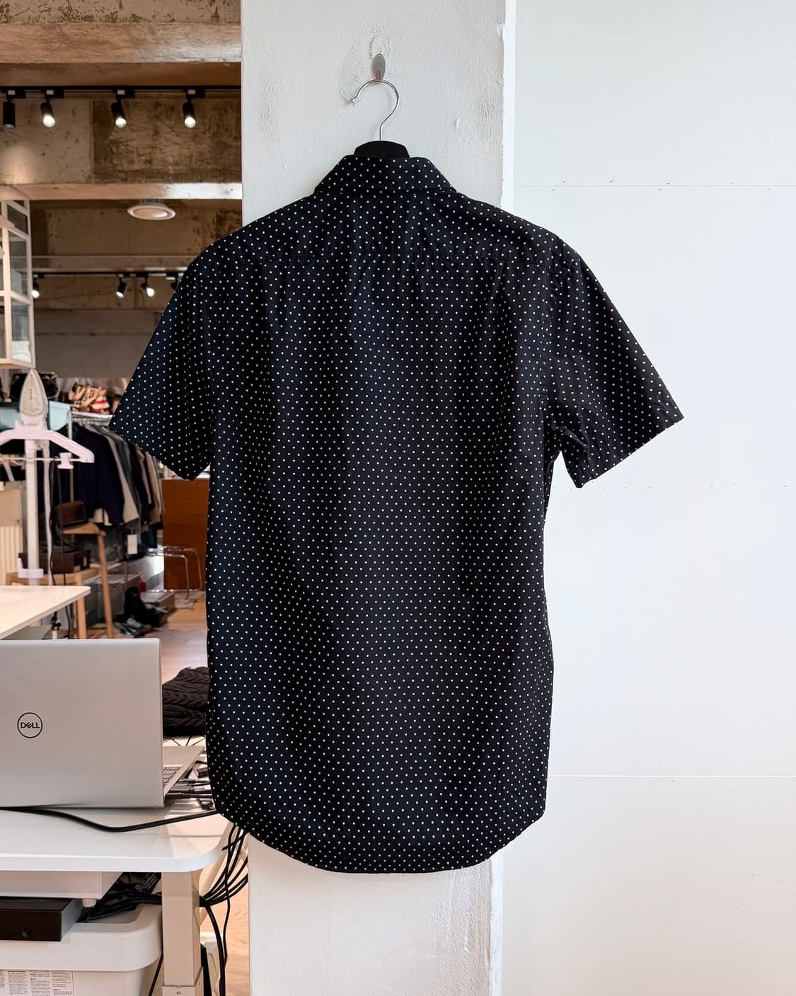 폴로 랄프로렌 퍼플라벨 블랙 도트 하프셔츠  상품이미지8