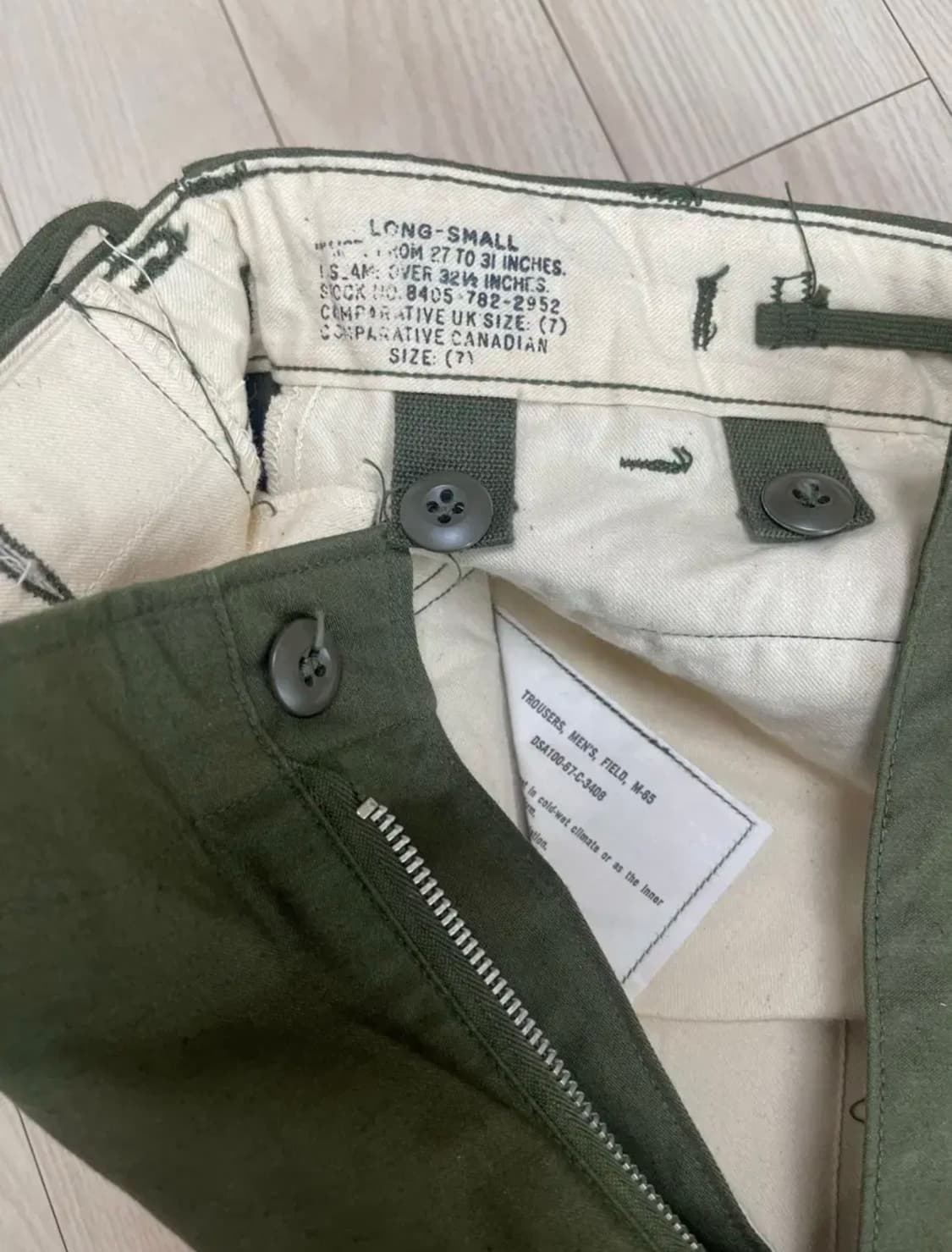 오리지널 1세대 데드스탁 미군 m65 팬츠 스몰롱 상품이미지3