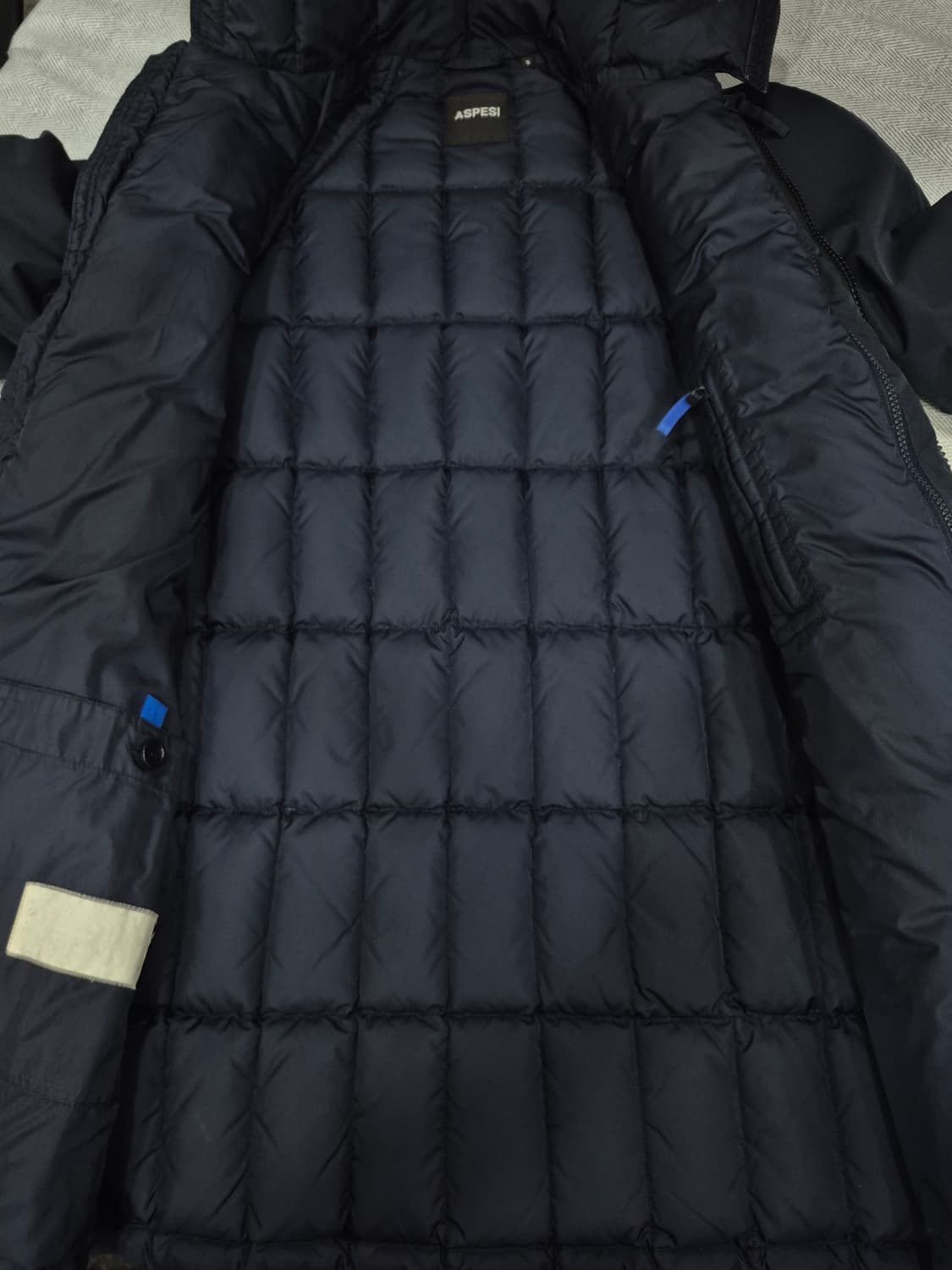 Aspesi 아스페시 다운 분리형 패딩 점퍼 코트 95 네이 상품이미지7