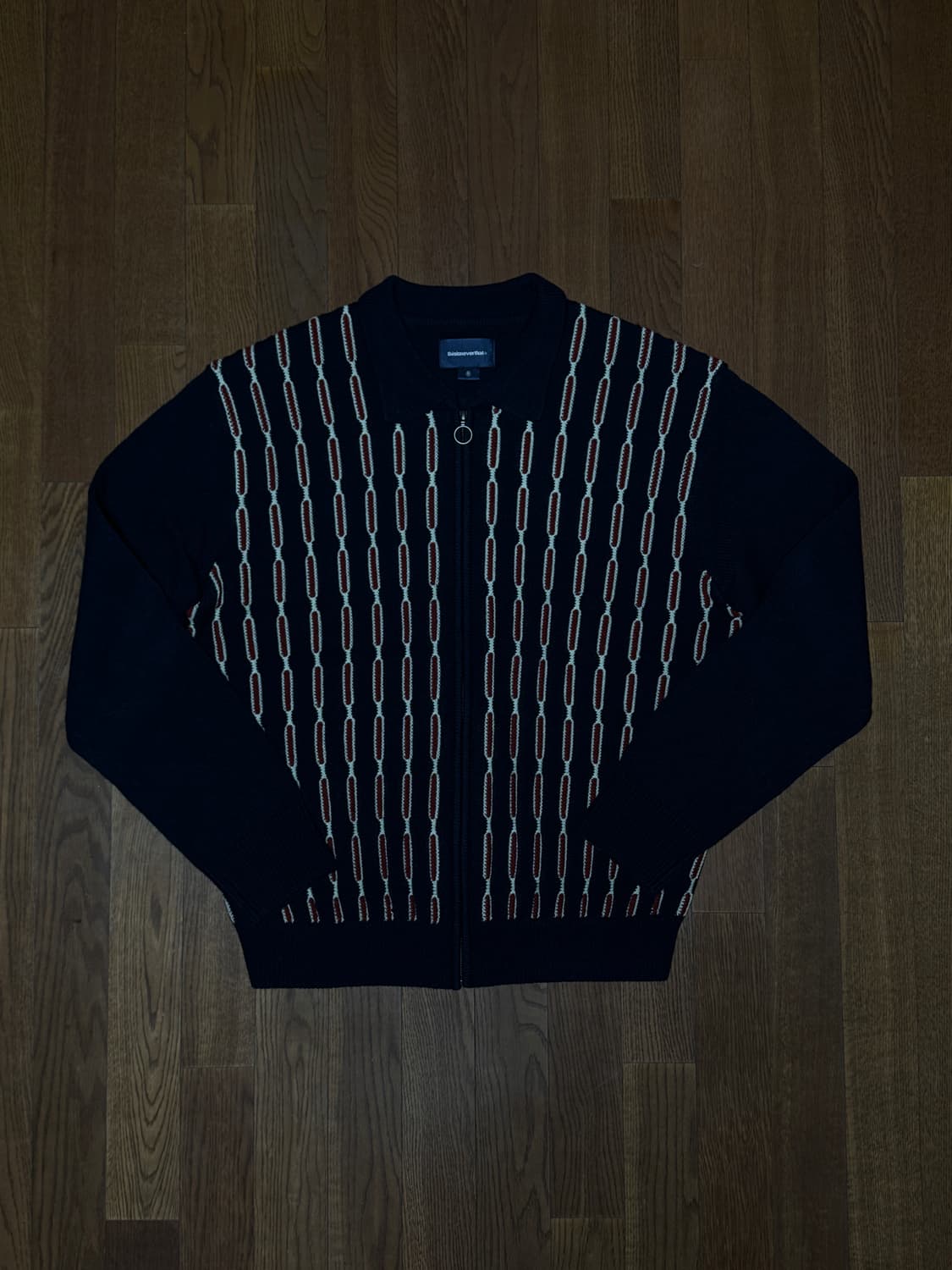 디스이즈네버댓 카라 니트 집업 상품이미지1