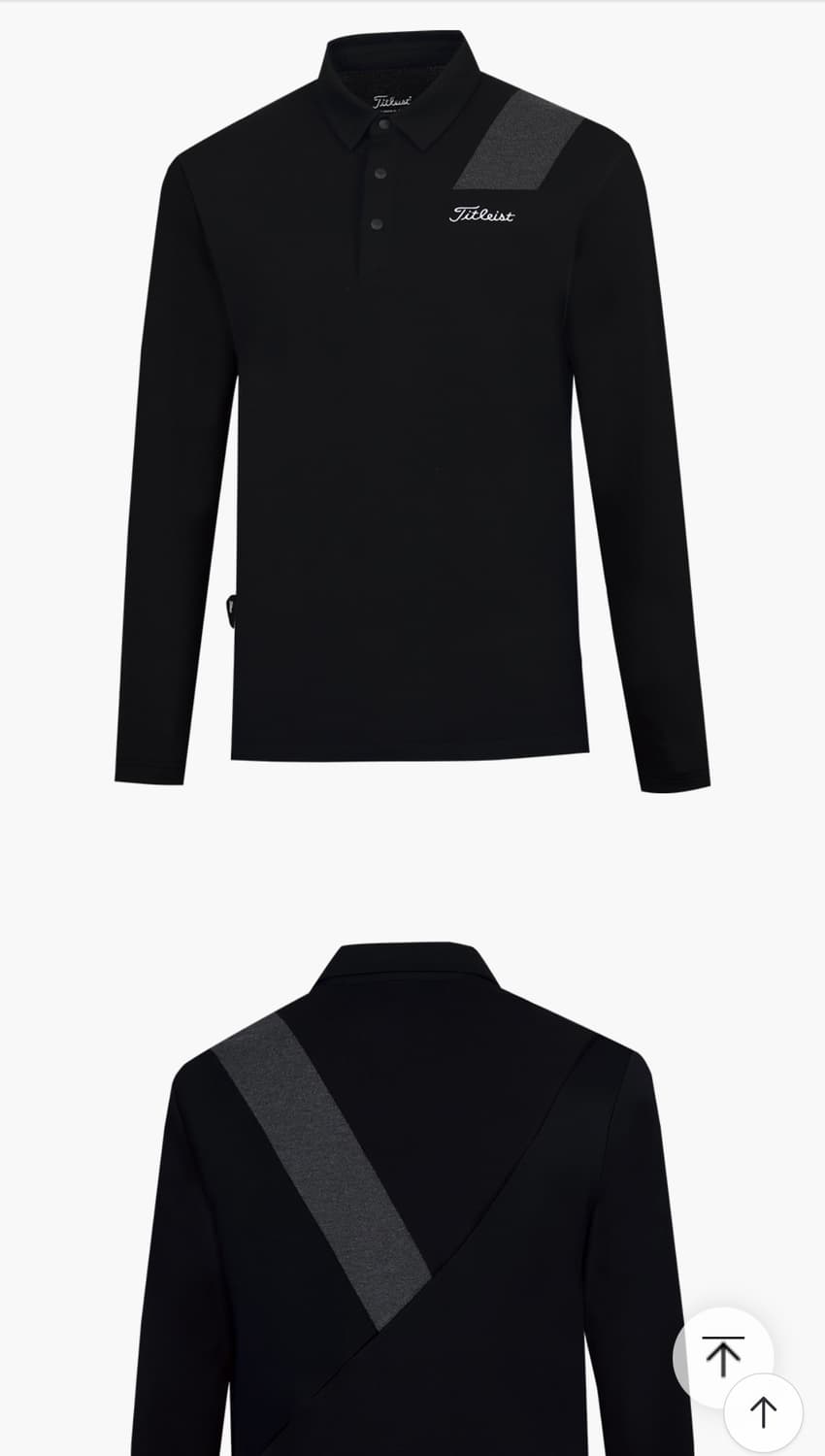 신품급,블랙) 타이틀리스트 투어핏 하이브리드 니트 카라티 골프웨어 상품이미지6