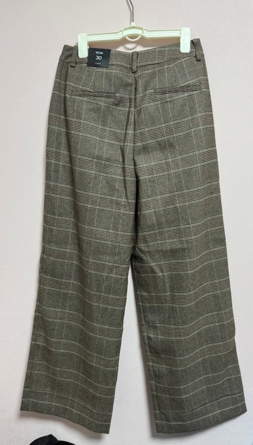 새상품 미쏘 여성 와이드 체크 슬랙스 상품이미지2