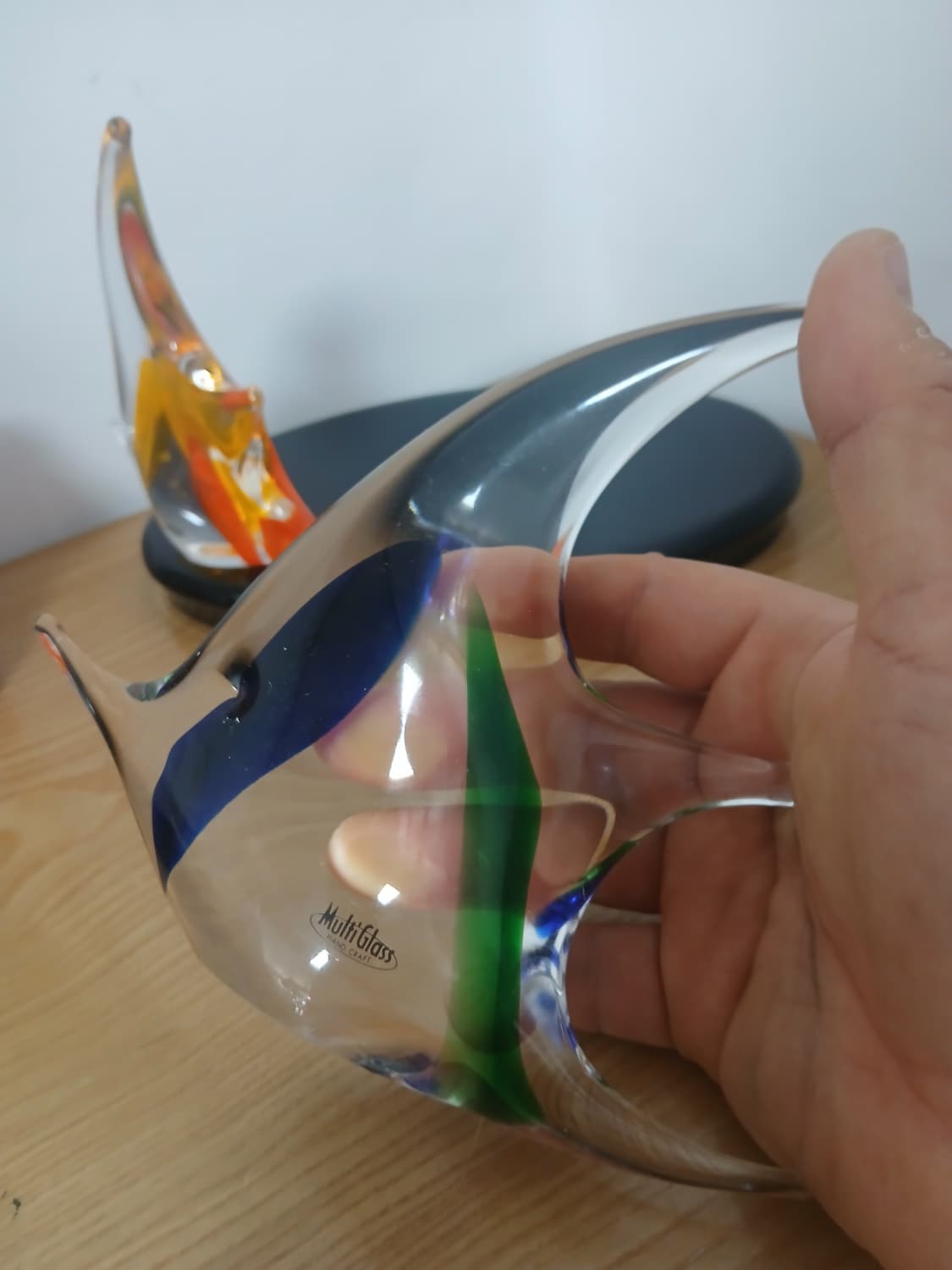 일본 빈티지 MultiGlass 핸드크래프트 유리 물고기 장식 상품이미지4