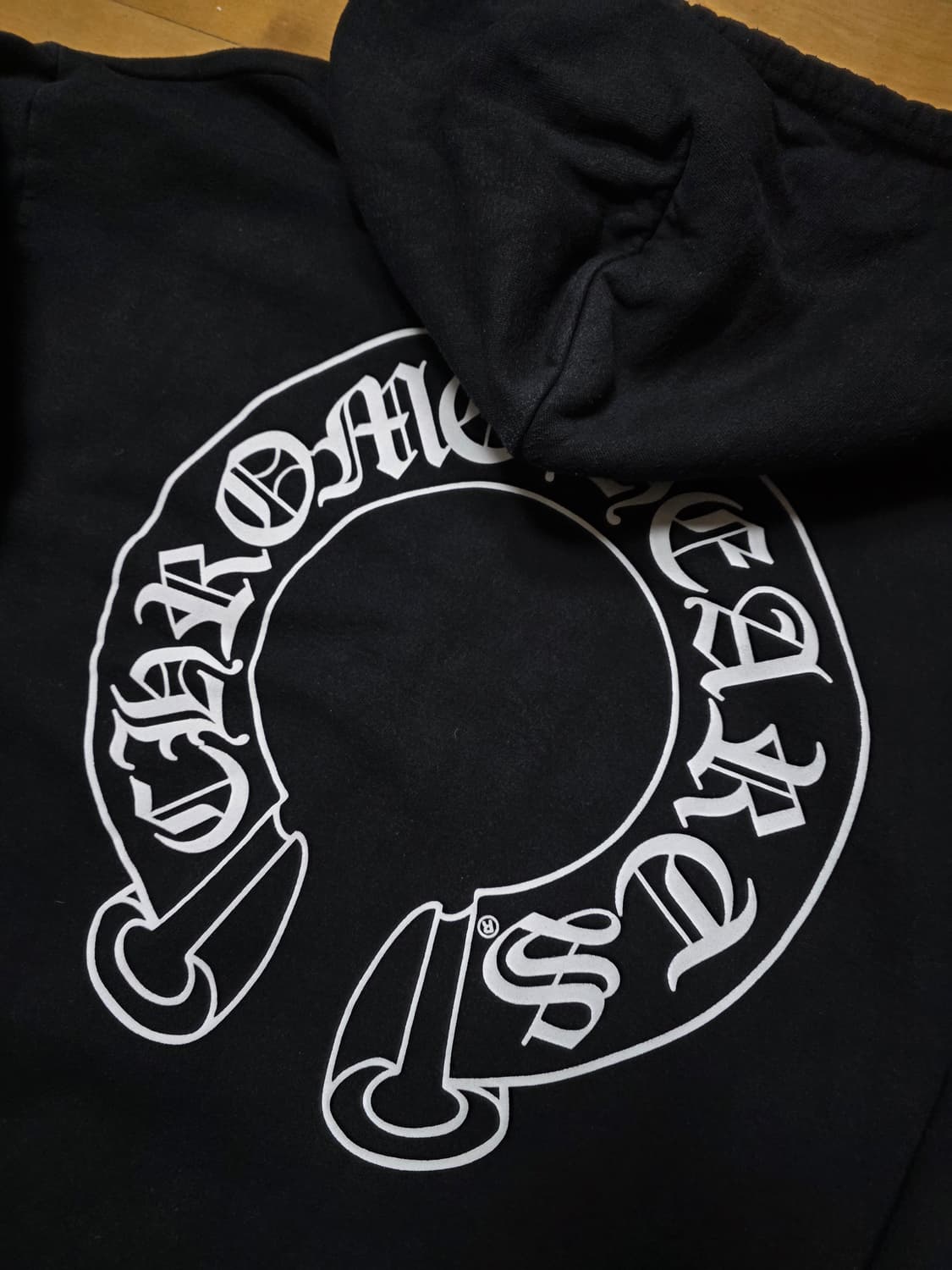 [새상품급,M]크롬하츠 홀스슈 플로랄후드티 블랙 상품이미지3