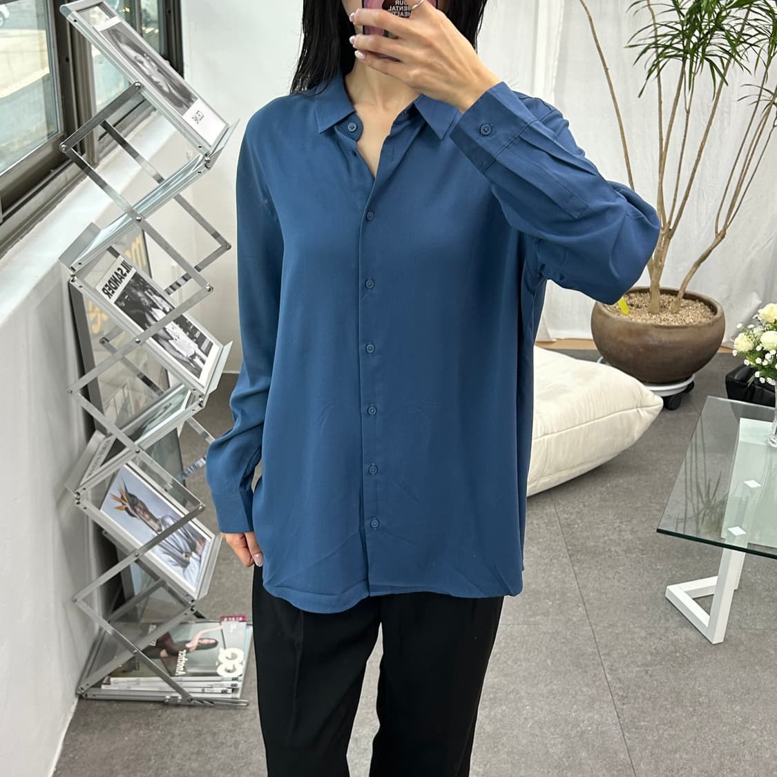 유니클로 블루 셔츠 상품이미지2