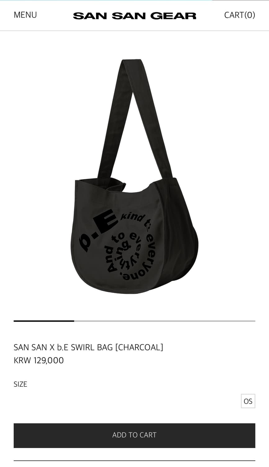 산산기어 SWIRL BAG [CHARCOAL] 상품이미지1