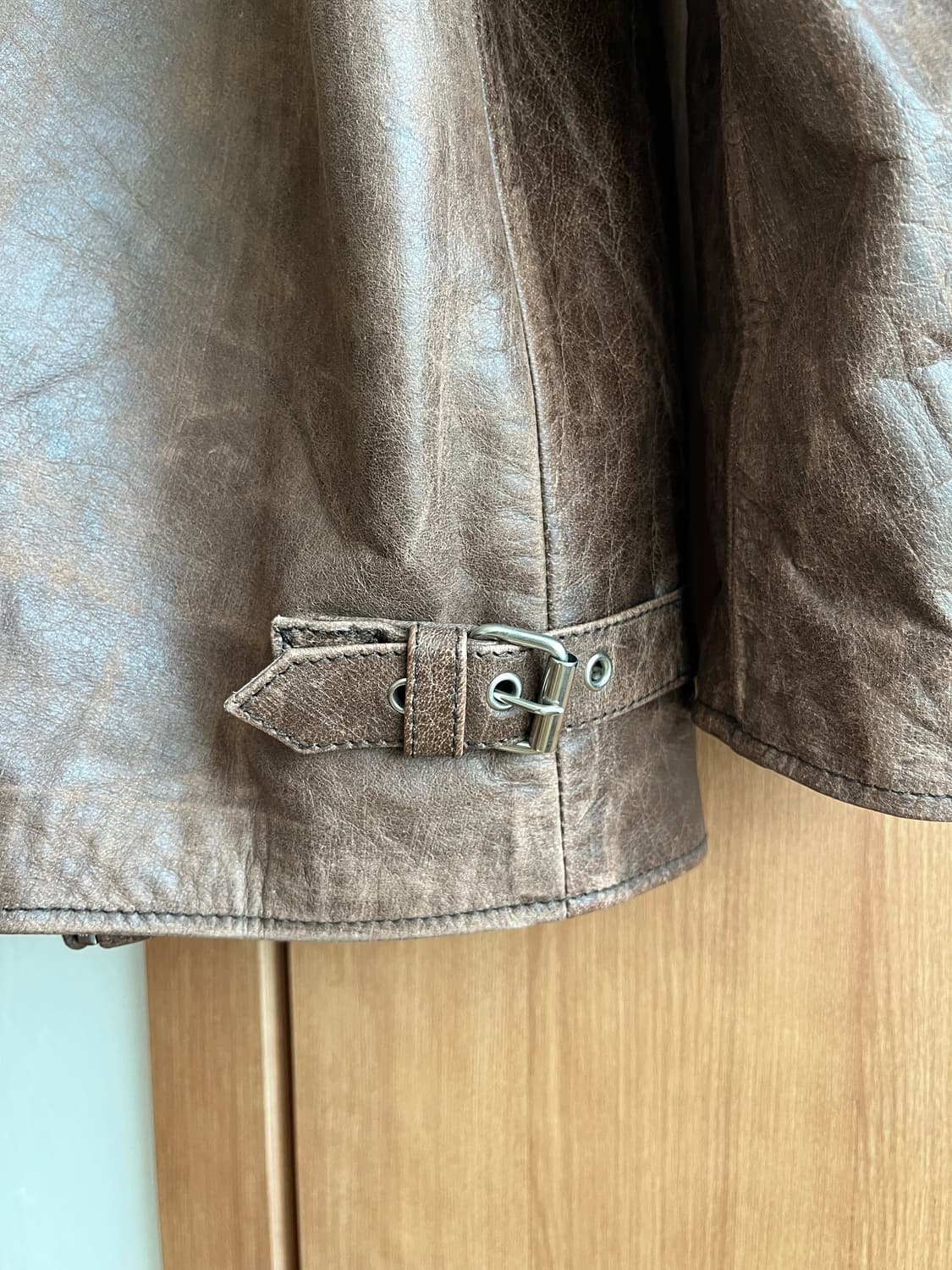 누아누 레더 자켓 브라운 상품이미지8