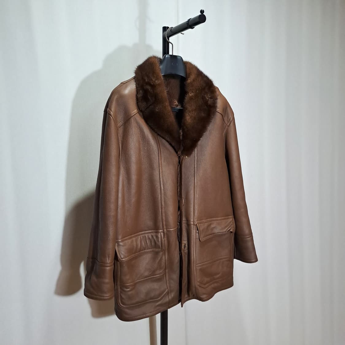 (택포) SORDOPA 밍크카라 양가죽 양털 무스탕 105 B358 상품이미지3