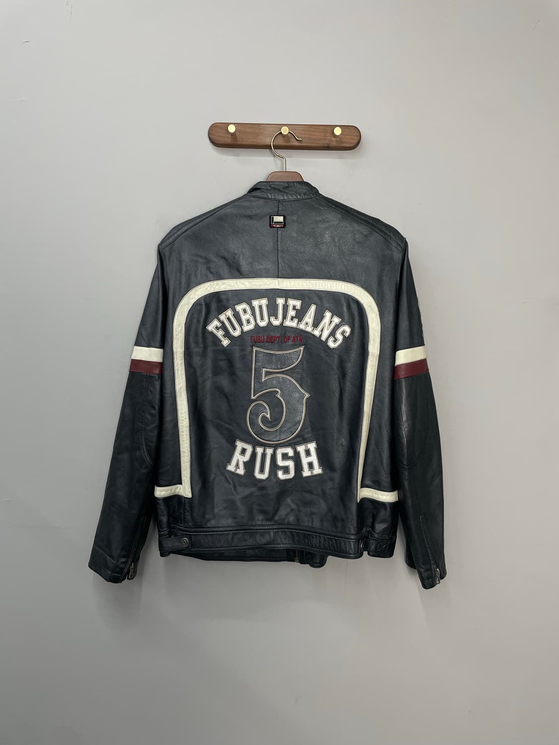 후부 빅로고 바이커 레더자켓 H1095 상품이미지4