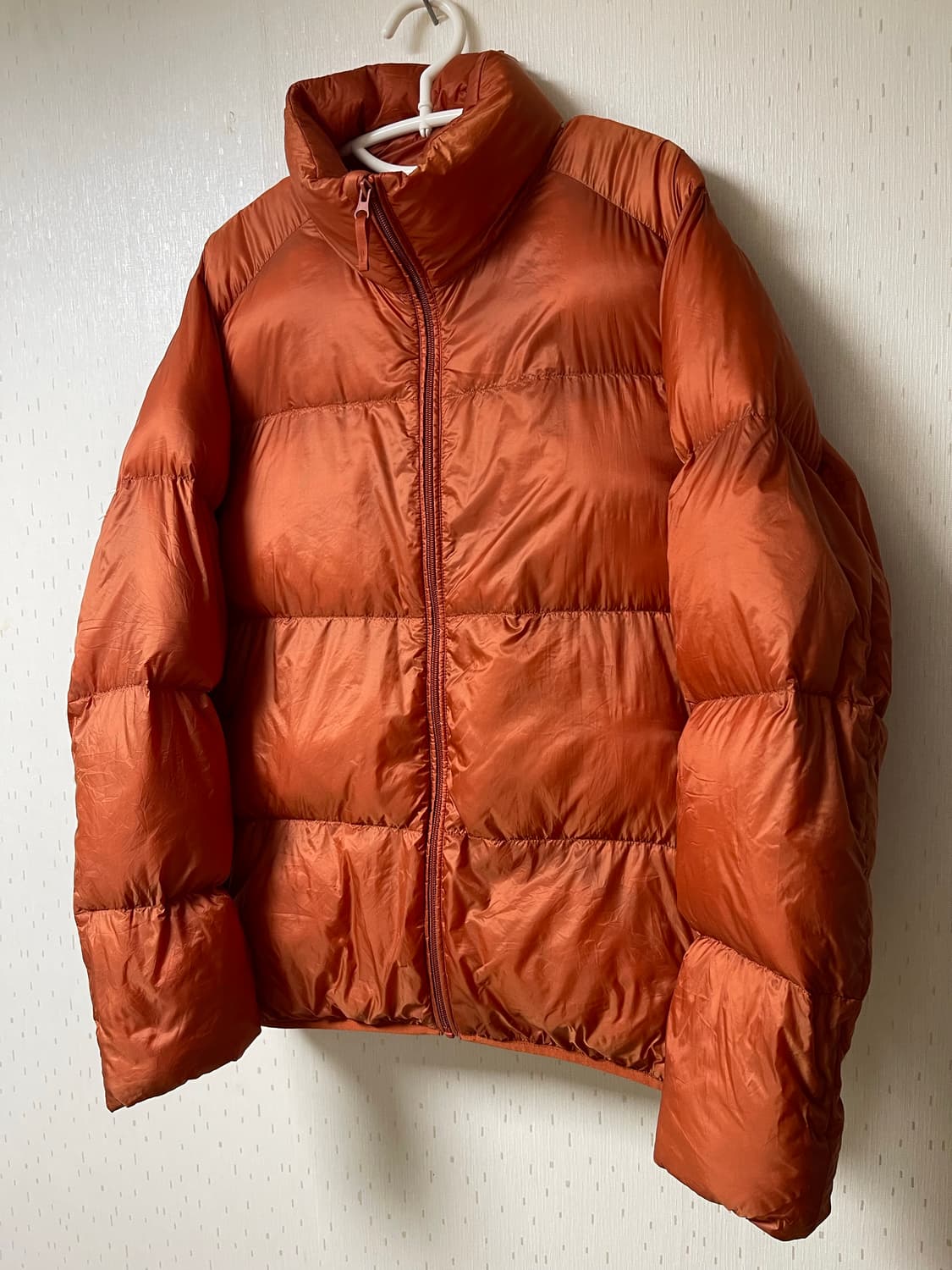 유니클로 정품 울트라 라이트 다운 패딩자켓 오렌지 L 상품이미지3