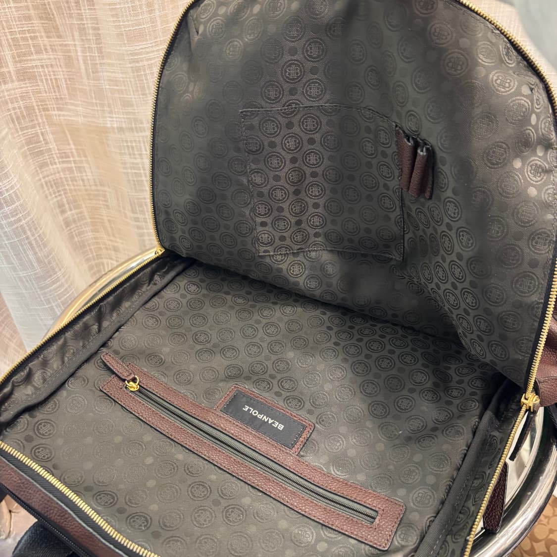 정품 빈폴 남성 소가죽 백팩     상품이미지7