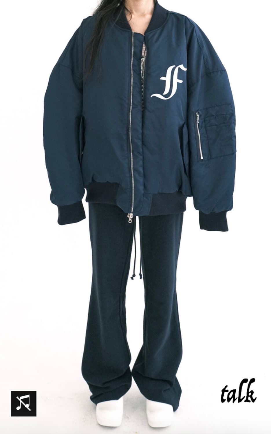 샵페어리 봄버 자켓 네이비 상품이미지1