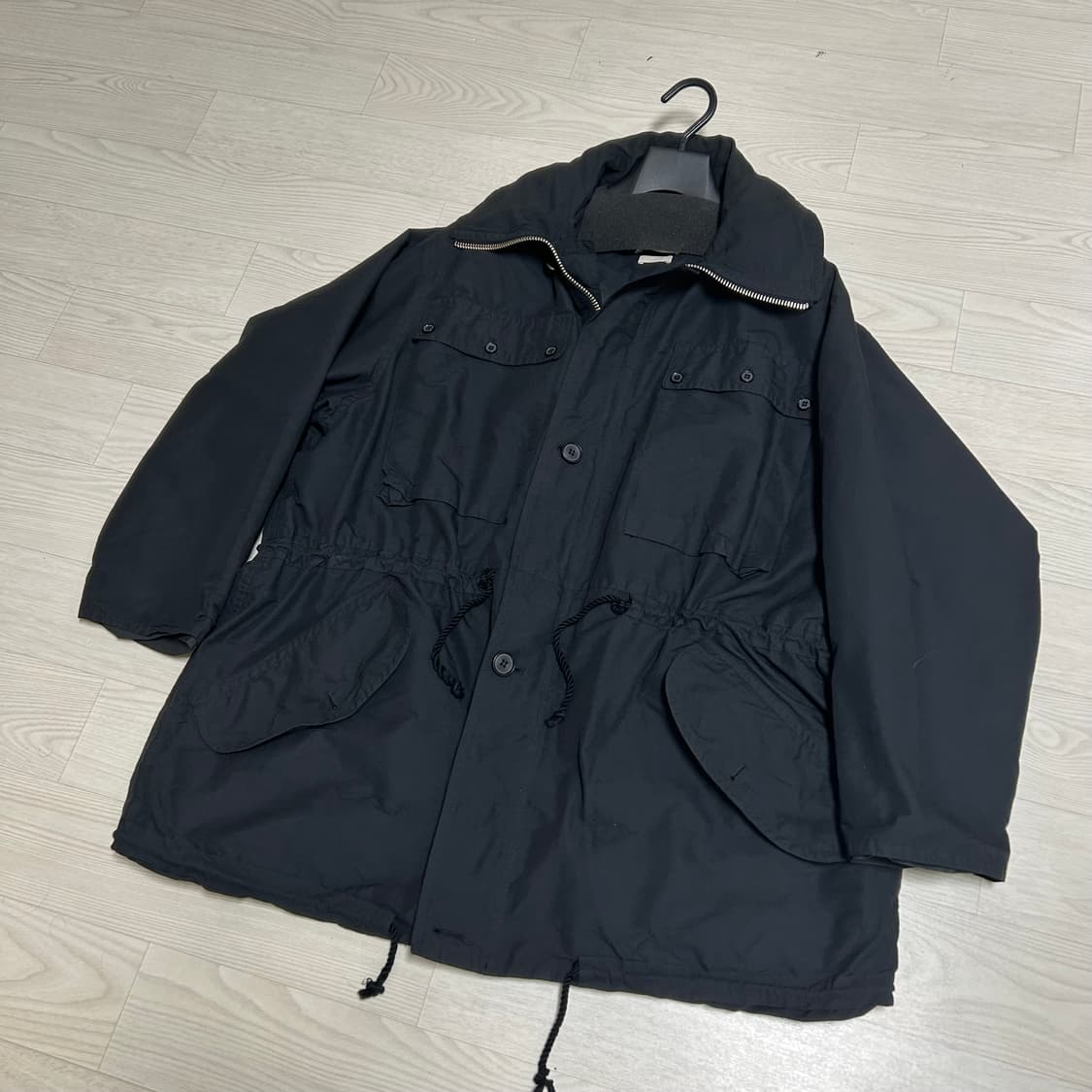 [2] YOKE 요크 리사이클 하프코트 블랙 상품이미지3