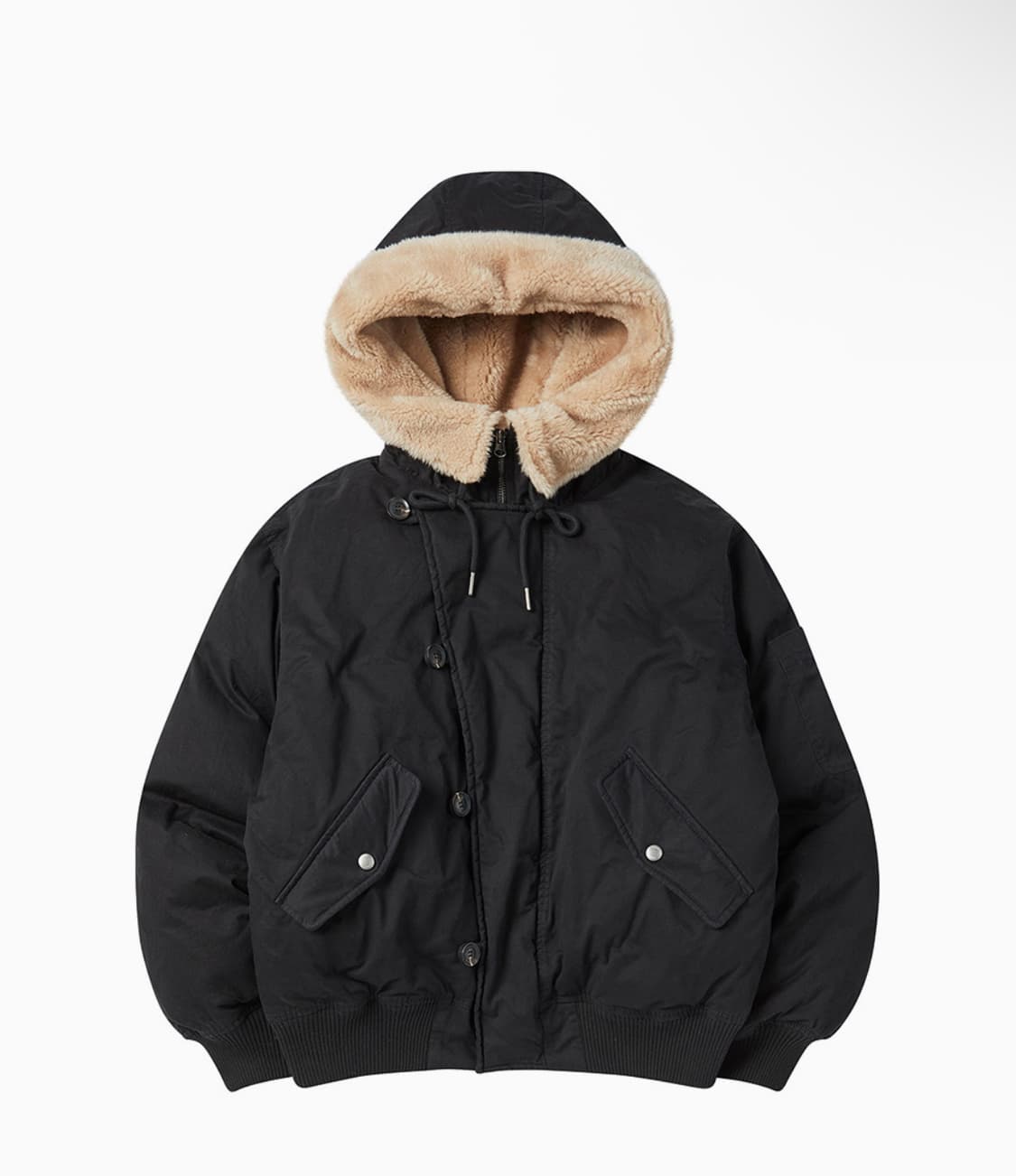 HOOD SHORT PADDING JUMPER black 상품이미지2