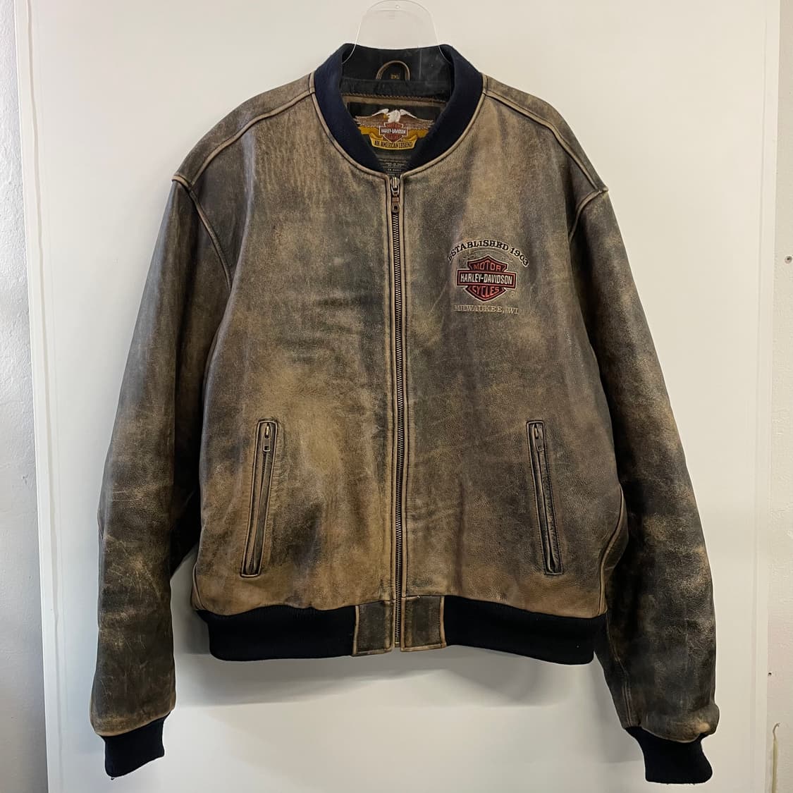 90s 할리데이비슨 가죽 봄버자켓 상품이미지2