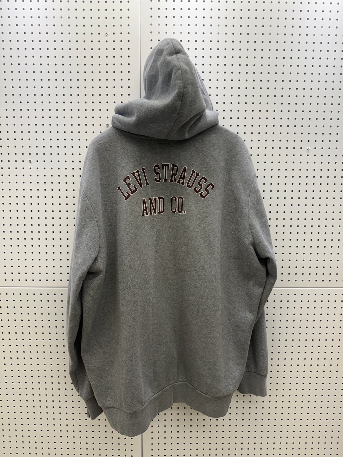 리바이스 빅로고 그레이 스웻 후드집업 U666 상품이미지3