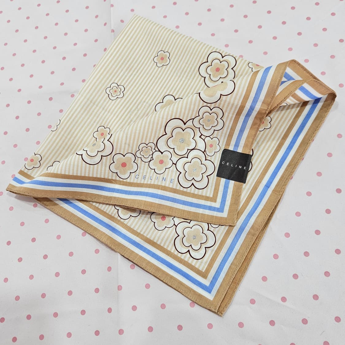 셀린느(CELINE) 플라워 스트라이프 손수건 상품이미지5