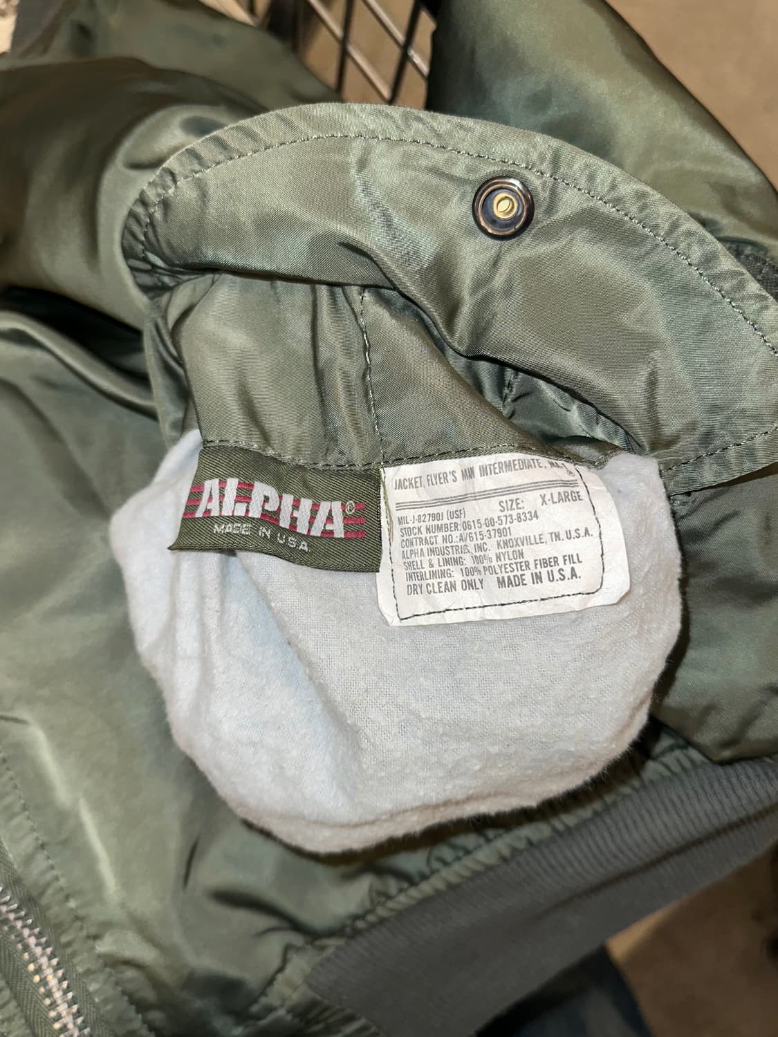 90’s Alpha Industries Ma-1 USA flight  상품이미지10