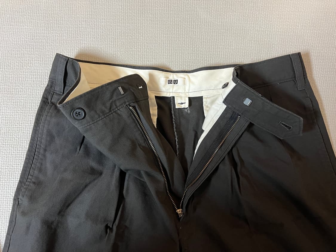 무료배송 - 새제품 유니클로 U 투턱 와이드팬츠(차콜) 36 상품이미지3