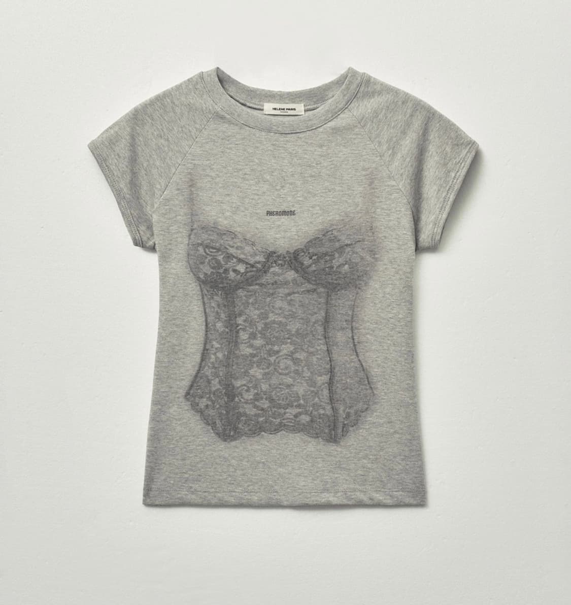 헬레네파리스 코르셋 프린트 하프티셔츠 멜란지 상품이미지1