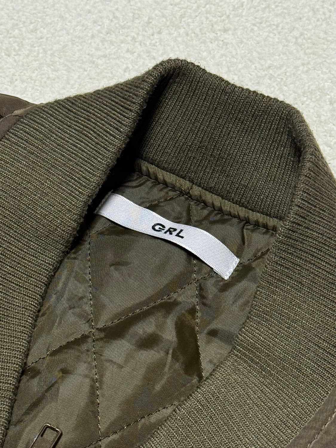 Japanese Vintage GRL 카키 항공점퍼 상품이미지5