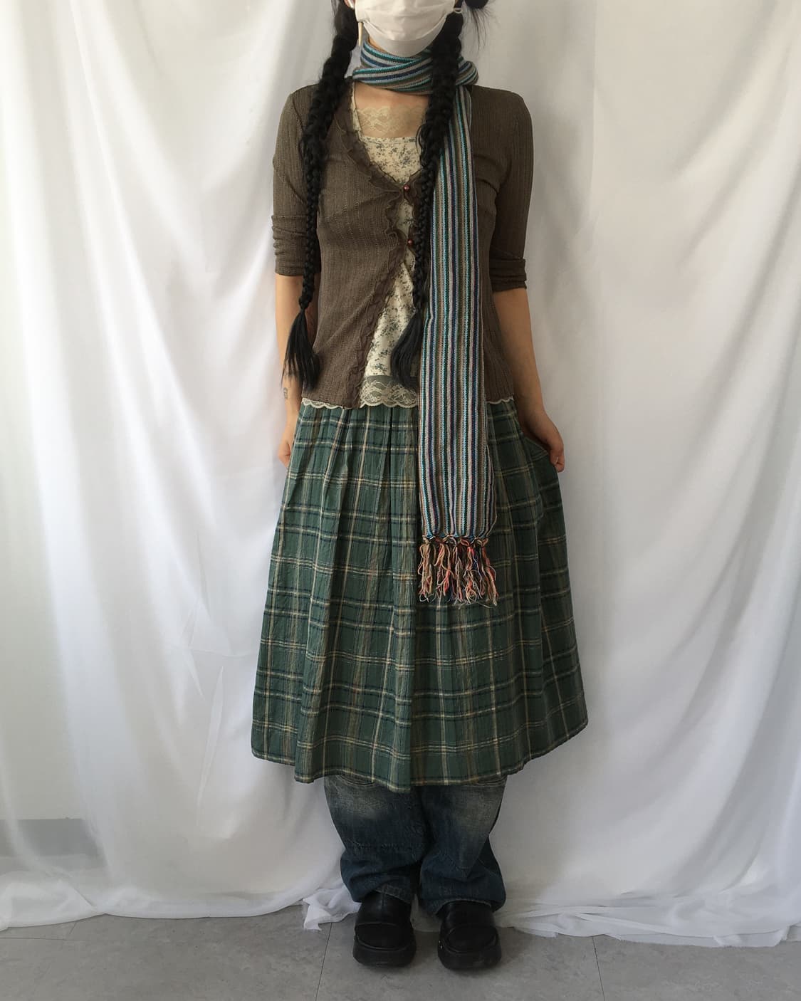 Check pattern skirt 상품이미지7