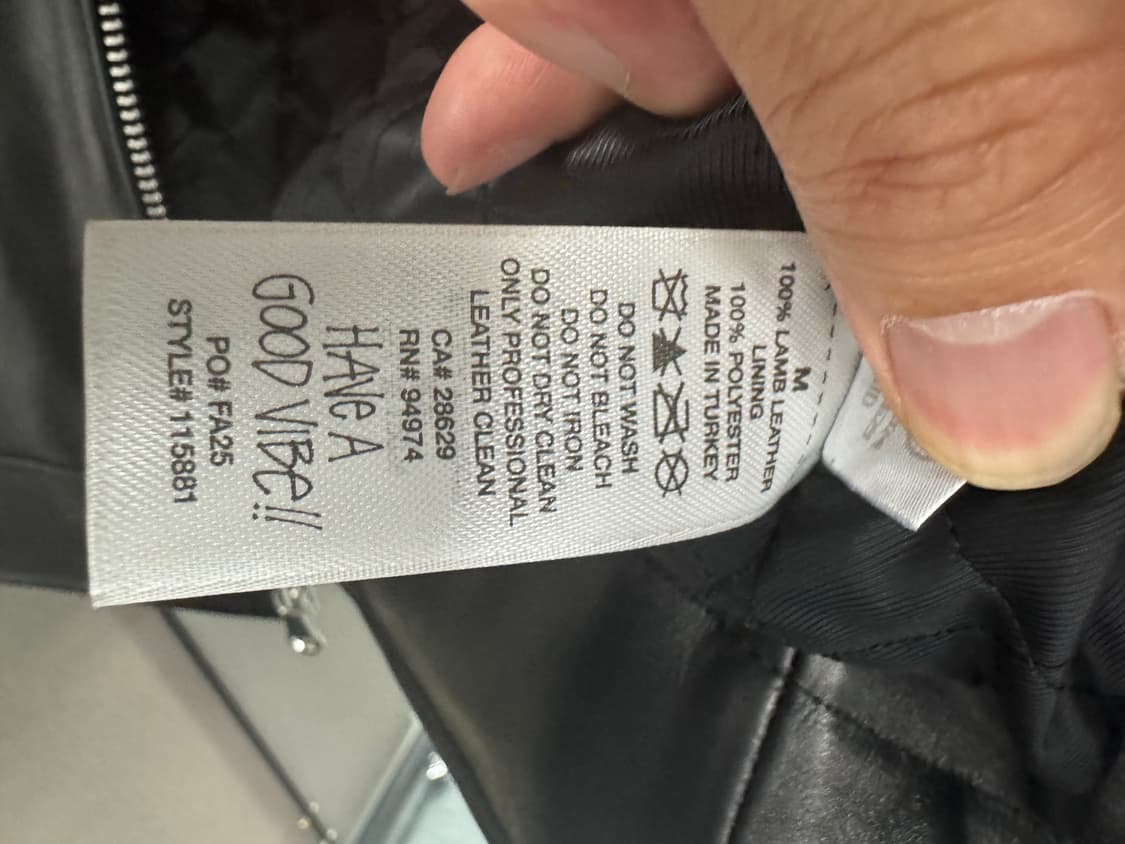 Stussy 25fw Biker 레더 Jacket Black M사이즈 상품이미지5