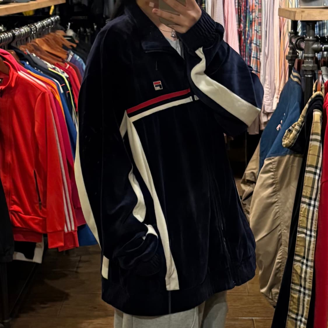 [HI] 휠라 벨벳져지 네이비 상품이미지5